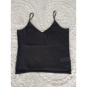 J. Crew Cotton Gauze Tank Top Size L Black NWT